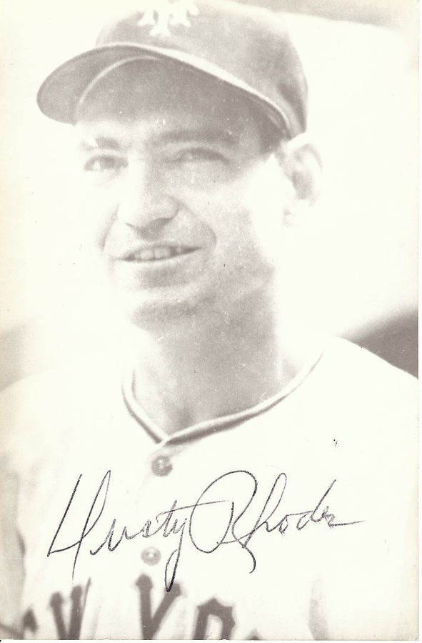 Dusty Rhodes Signed Autographed Postcard Vintage New York Giants w/COA