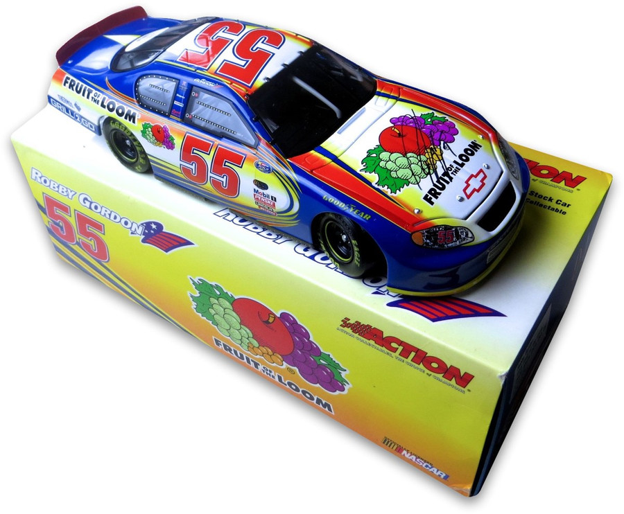 Robby Gordon Autographed Diecast Car NASCAR 1:24 Fruit of Loom #55 JSA LL88159