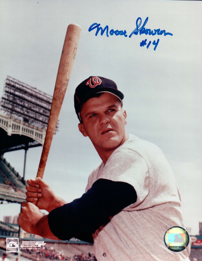 Bill Moose Skowron Signed 8X10 Photo "#14" Autograph Senators Upper Auto w/COA