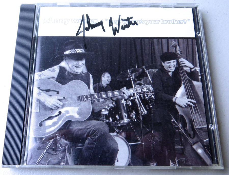 Johnny Winter Signed Autographed CD Cover Hey Where's Your Brother? JSA MM09049