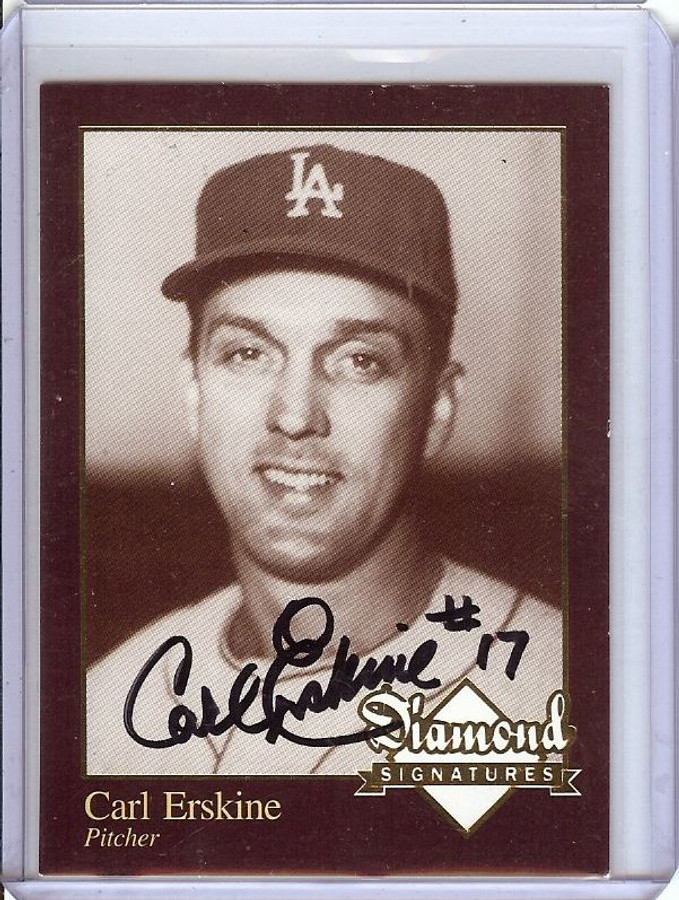 Carl Erskine 2006 Diamond Signatures Signed Autograph LA Dodgers #NNO GX31485