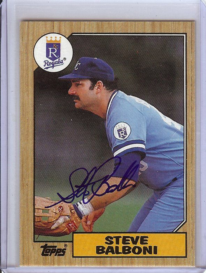 Steve Balboni 1987 Topps Signed Autograph Kansas City Royals #240 GX31489