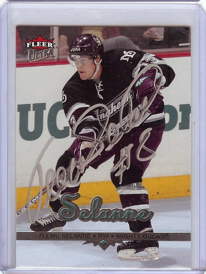 Teemu Selanne Mighty Ducks NHL Hand Signed Autograph 