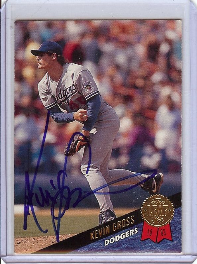 Kevin Gross 1993 Leaf Signed Autograph Los Angeles Dodgers #181 GX31505