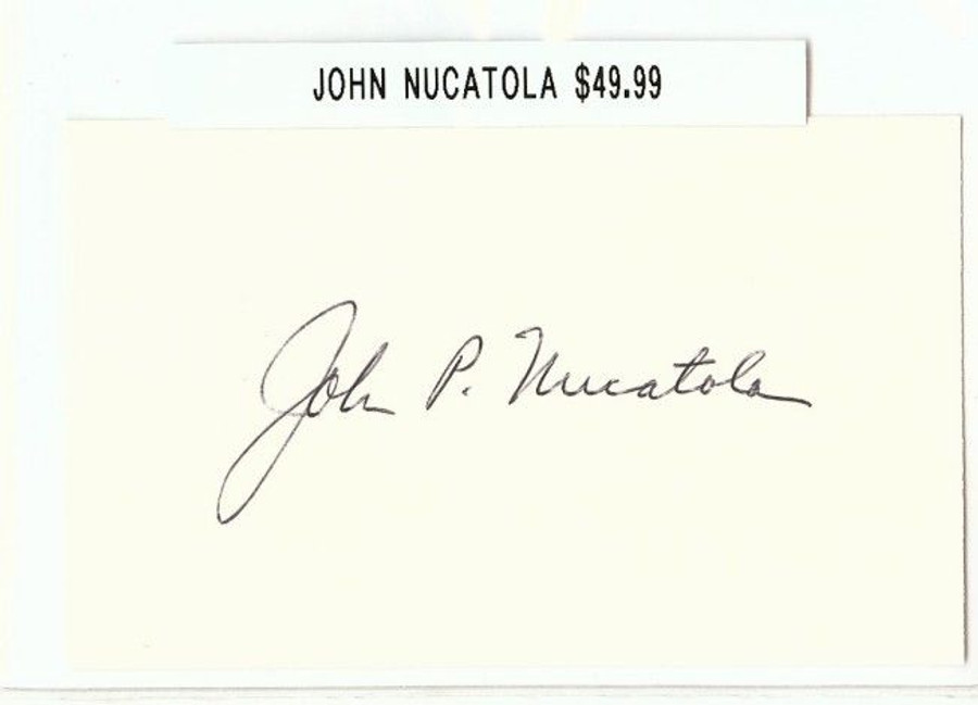 John Nucatola Signed Index Card Auto Autograph Referee