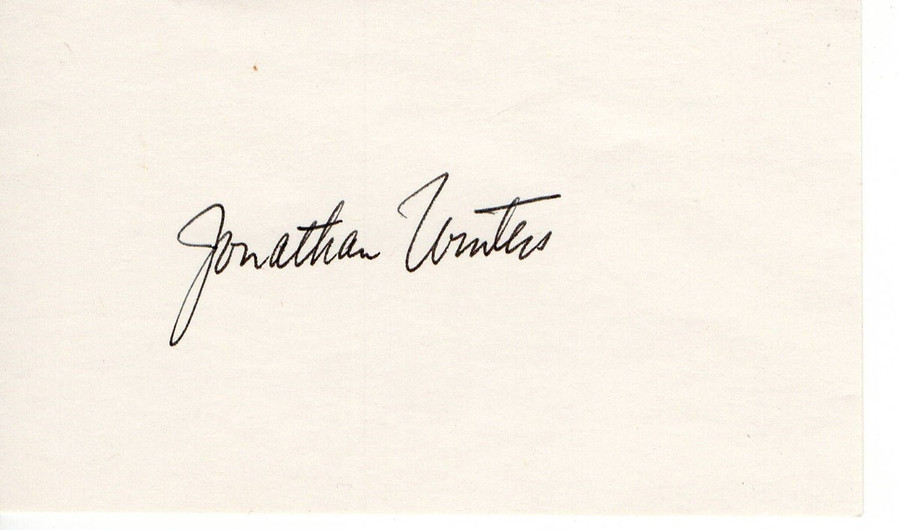 Jonathan Winters Signed Autographed Index Card Legendary Comedian JSA NN16106