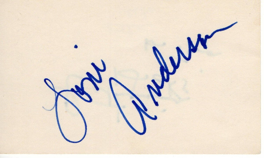 Loni Anderson Catherine Hicks Signed Autographed Index Card  JSA MM49651