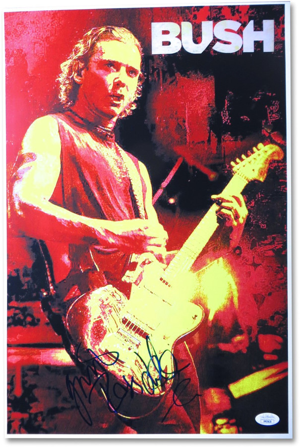 Gavin Rossdale Signed Autographed 12X18 Photo Bush Playing Guitar JSA PP05620