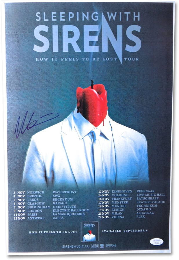 Kellin Quinn Signed Autographed 12X18 Photo Sleeping with Sirens JSA PP05611