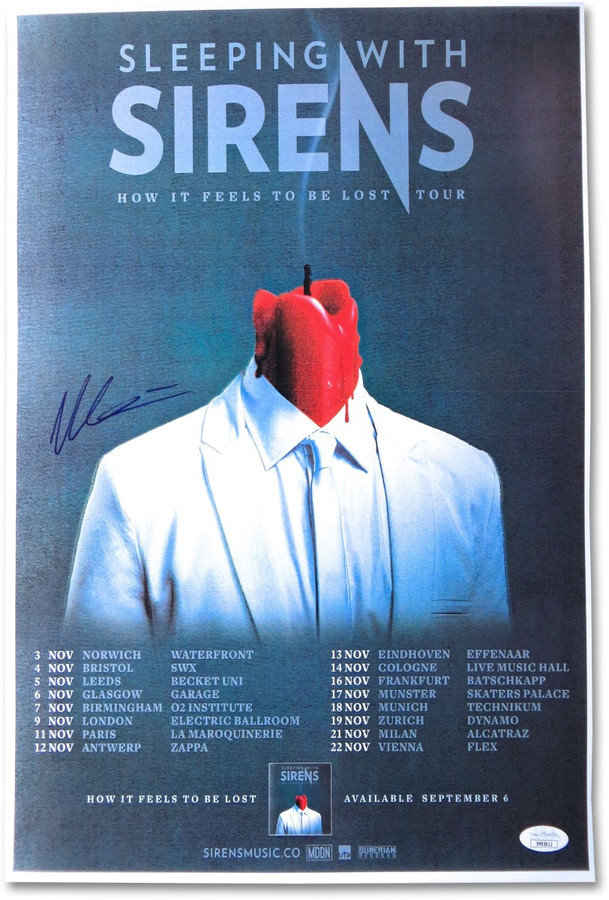 Kellin Quinn Signed Autographed 12X18 Photo Sleeping with Sirens JSA PP05612