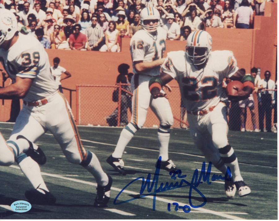 Mercury Morris Signed Autographed 8X10 Photo Miami Dolphins 17-0 w/COA