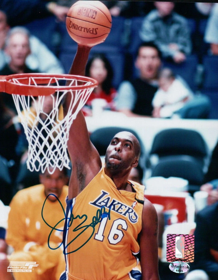 John Salley Signed 8X10 Autograph Photo Lakers One Handed Dunk w/COA