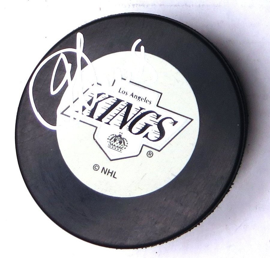 Dmitri Khristich Signed Autographed Hockey Puck Los Angeles Kings Silver w/COA
