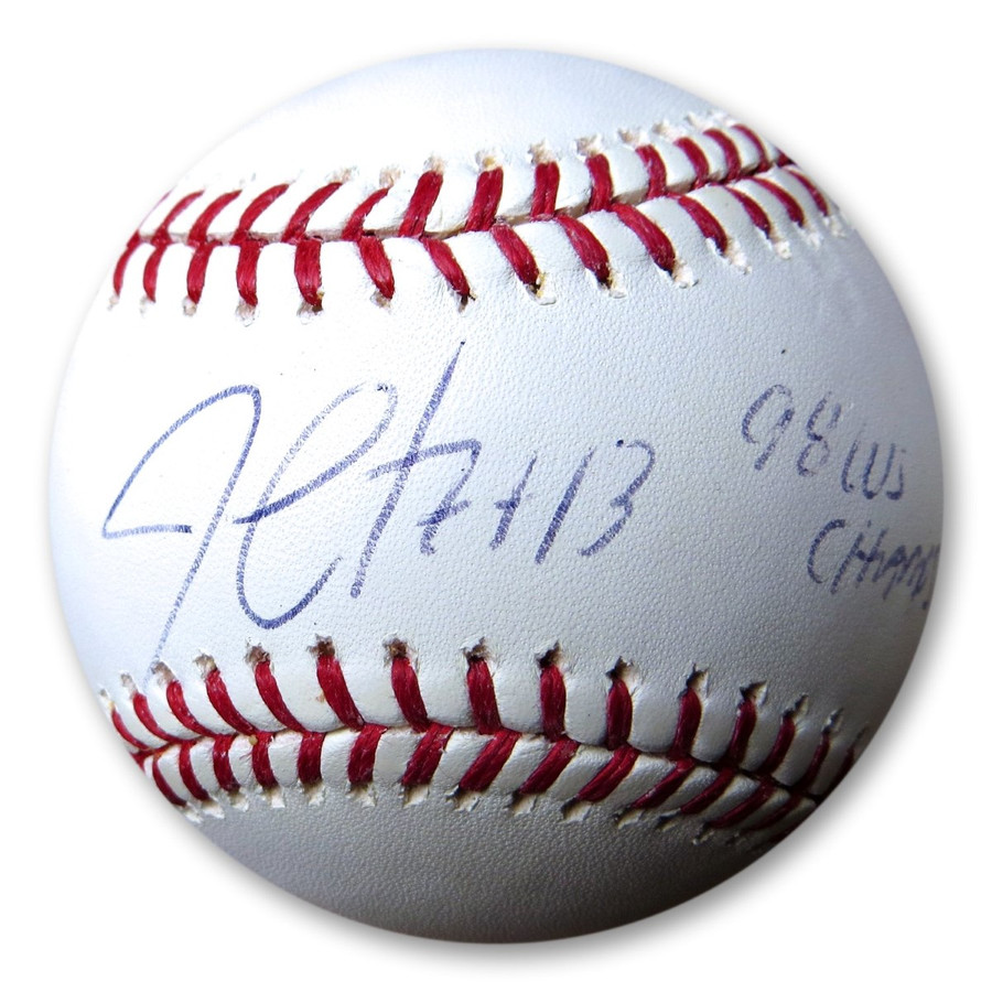 Jim Leyritz Signed Autographed MLB Baseball Yankees "98 WS Champs" PSA W88715