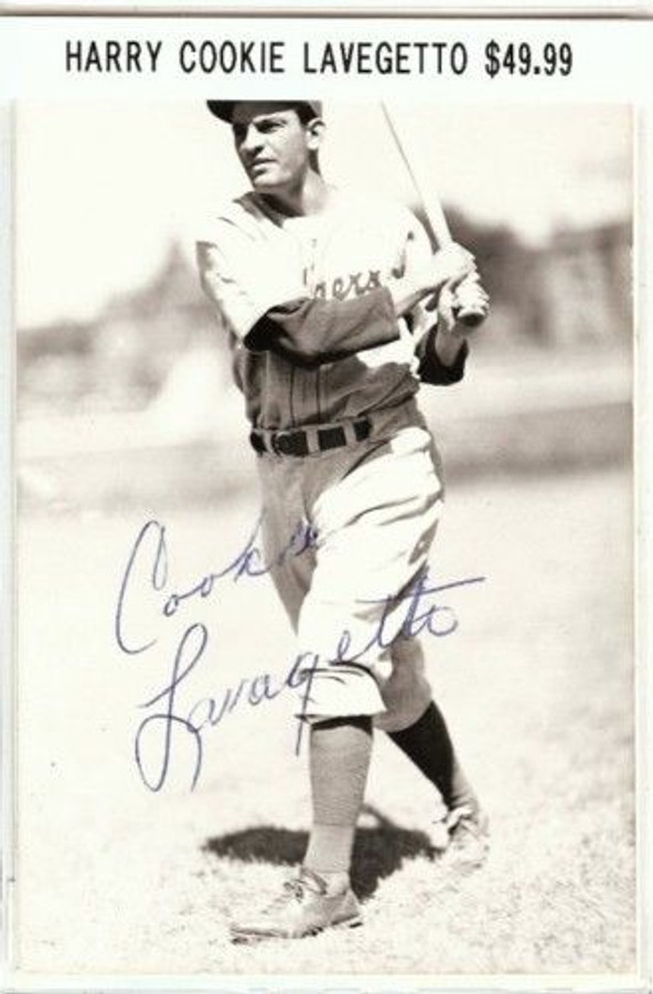 Harry Cookie Lavegetto Signed Vintage Postcard Auto
