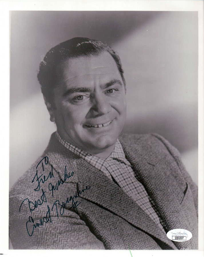 Ernest Borgnine Signed Autographed 8X10 Photo Legendary Actor JSA QQ62035