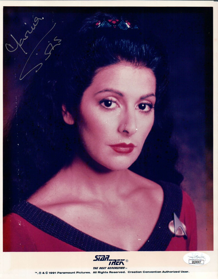 Marina Sirtis Signed Autographed 8X10 Photo Star Trek TNG Troi JSA QQ36907