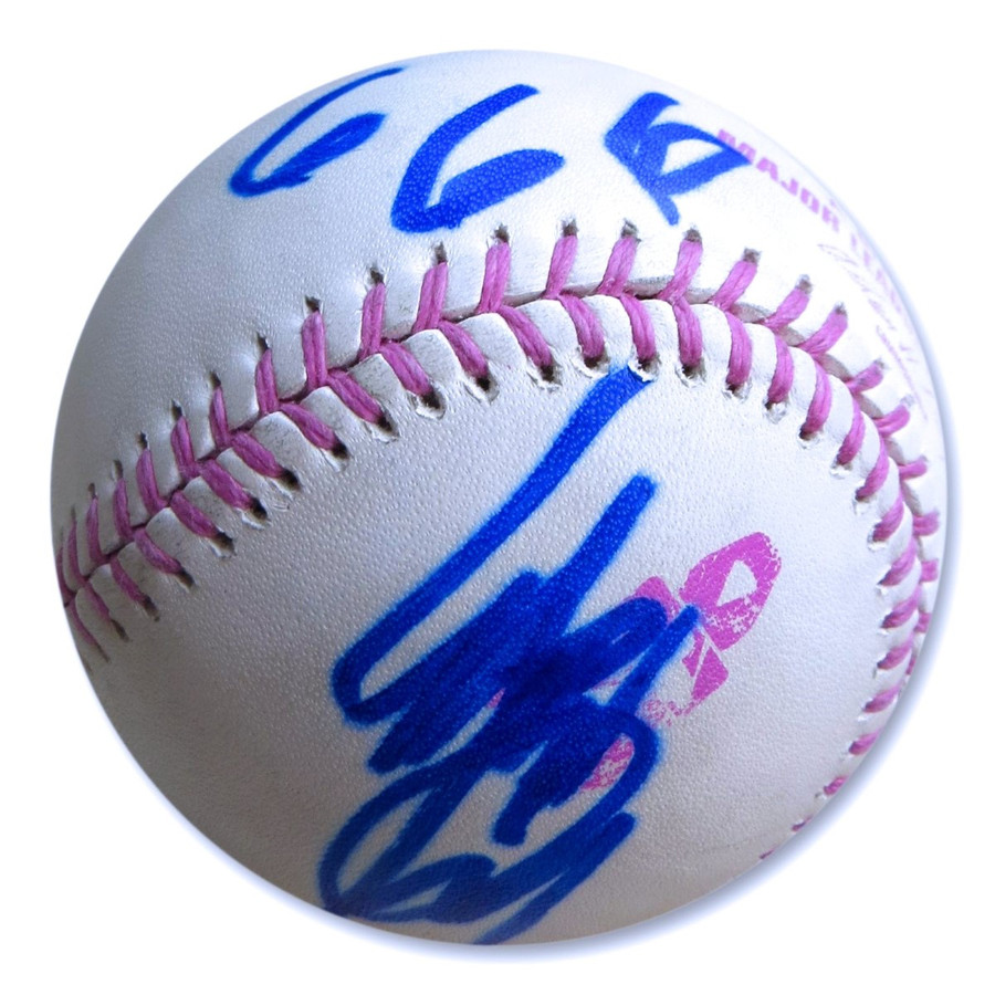 Glenn Danzig Signed Autographed Pink MLB Baseball Singer Misfits PSA AJ57645