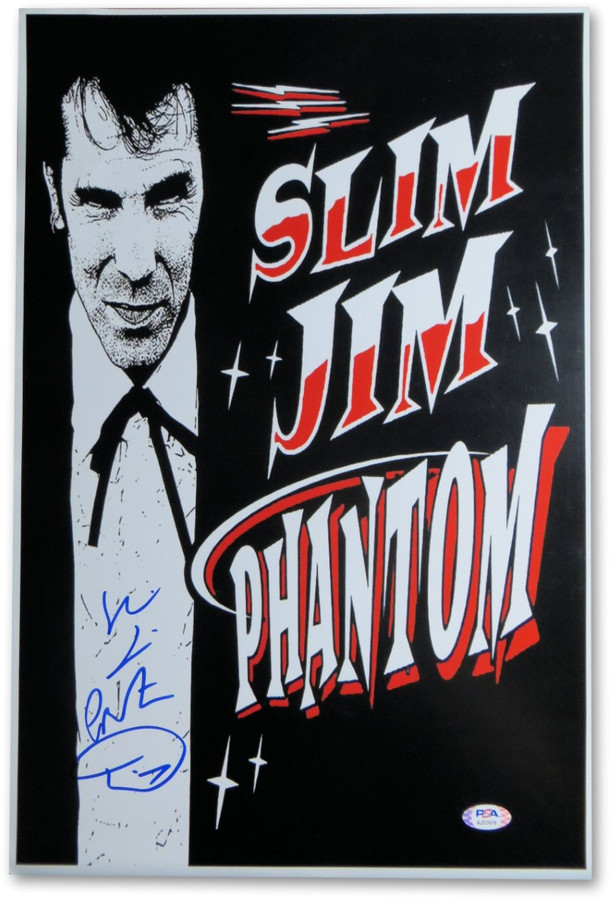 Slim Jim Phantom Signed Autographed 12X18 Photo Stray Cats Drummer PSA AJ57678