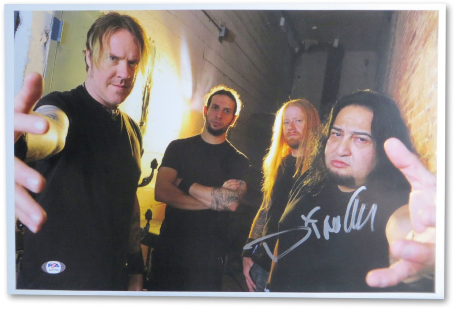 Dino Cazares Signed Autographed 12X18 Photo Fear Factory Band Alley PSA AJ57735