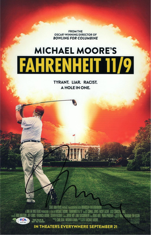 Michael Moore Signed Autographed 11X17 Photo Fahrenheit 11/9 PSA AJ57780