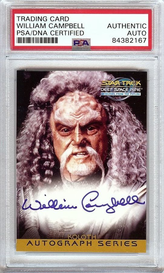 William Campbell Signed Autographed Trading Card Star Trek: DS9 PSA 84382167