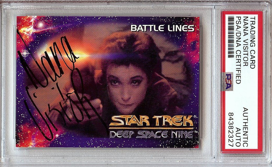 Nana Visitor Autographed Trading Card Star Trek: DS9 Kira Nerys PSA 84382327