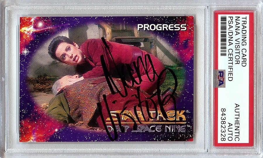Nana Visitor Autographed Trading Card Star Trek: DS9 Kira Nerys PSA 84382328