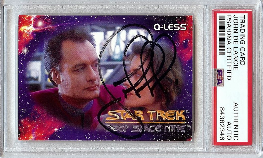 John de Lancie Signed Autographed Trading Card Star Trek: TNG Q PSA 84382346