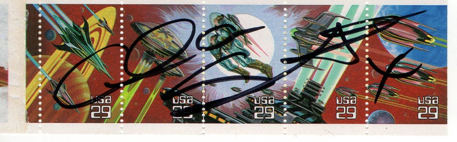 Claire Stansfield Signed Autograph Postage Stamp Strip Xena X-Files JSA RR32900