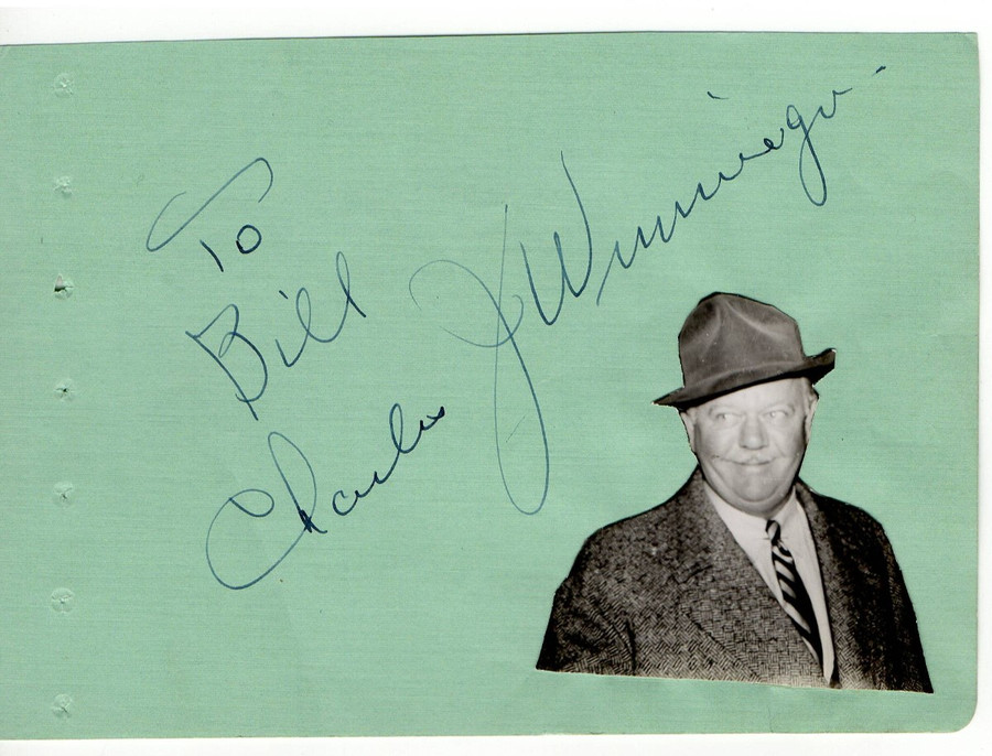 Charles Winninger Signed Autographed Cut Signature Show Boat JSA RR32904