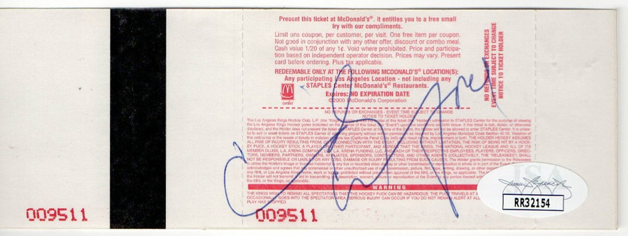 Cindy Crawford Signed Autographed Hockey Game Ticket Supermodel JSA RR32154