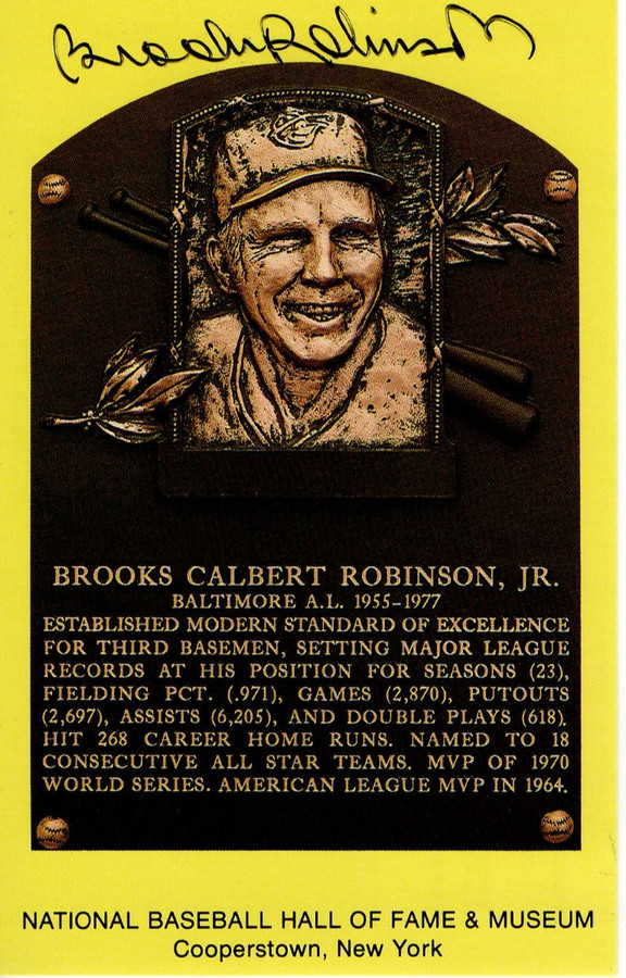 Brooks Robinson Signed Autographed Hall of Fame Postcard Orioles BAS BB38579