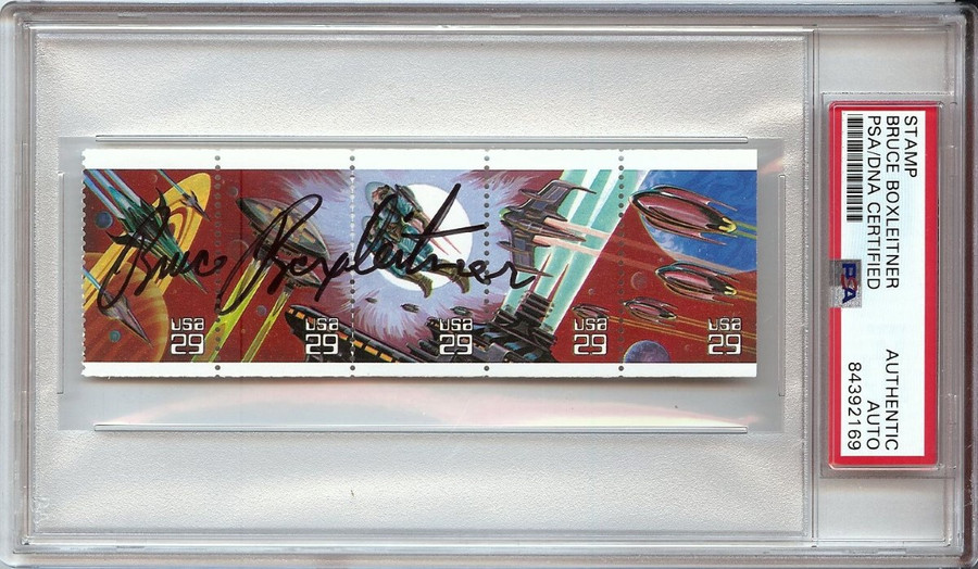 Bruce Boxleitner Signed Autographed Postage Stamp Strip Babylon 5 PSA/DNA