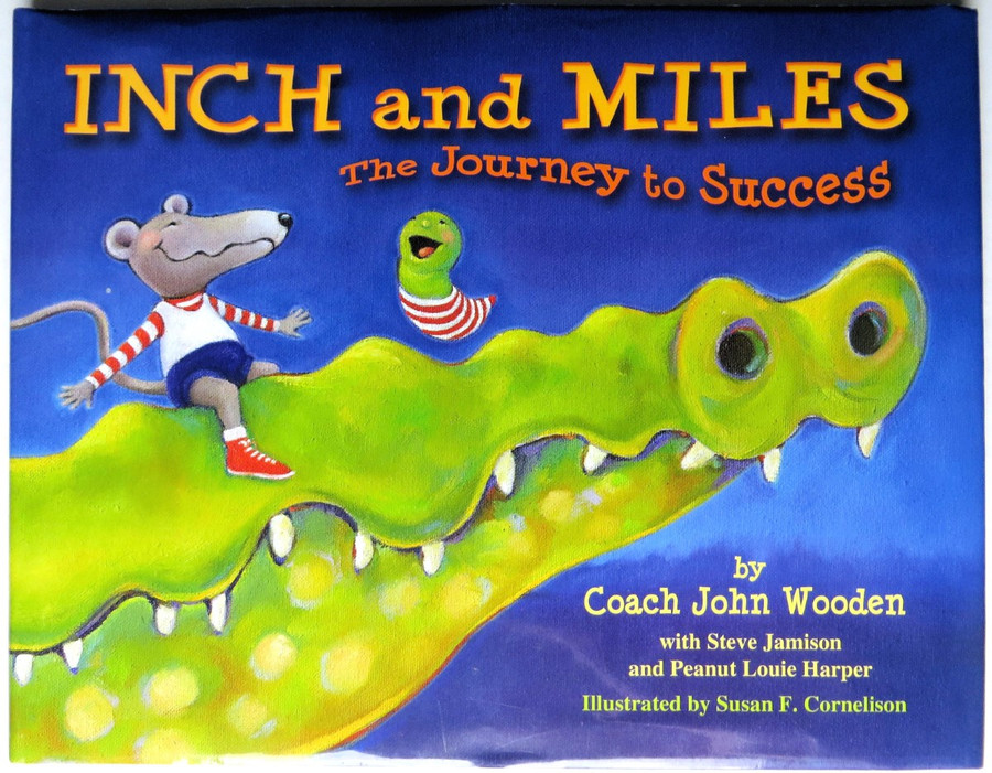 John Wooden Signed Autographed Children's Book Inch and Miles UCLA Beckett COA