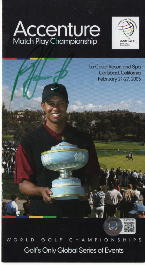 Padraig Harrington Signed Autographed Event Program 2005 Accenture BAS BB70280