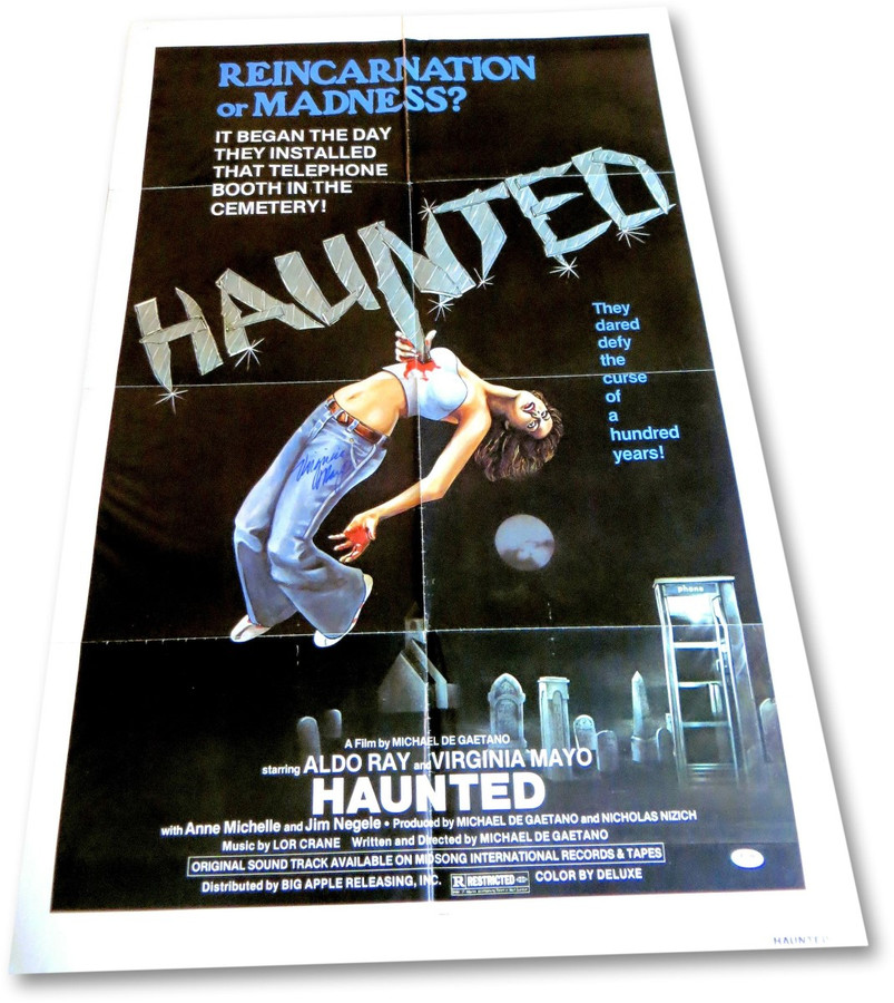 Virginia Mayo Signed Autographed Movie Poster Haunted PSA AJ88057