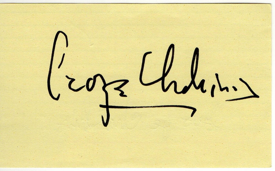George Chakiris Signed Autographed 3X5 Index Card West Side Story BAS BB59734