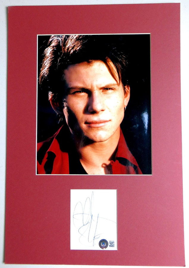 Christian Slater Autographed Matted Photo Cut Signature True Romance BAS BB59590