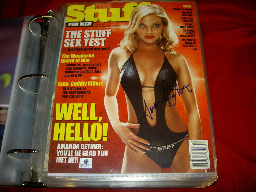 Amanda Detmer Autograph Signed Stuff Magazine Cover Sexy GAI W/ Free Shipping