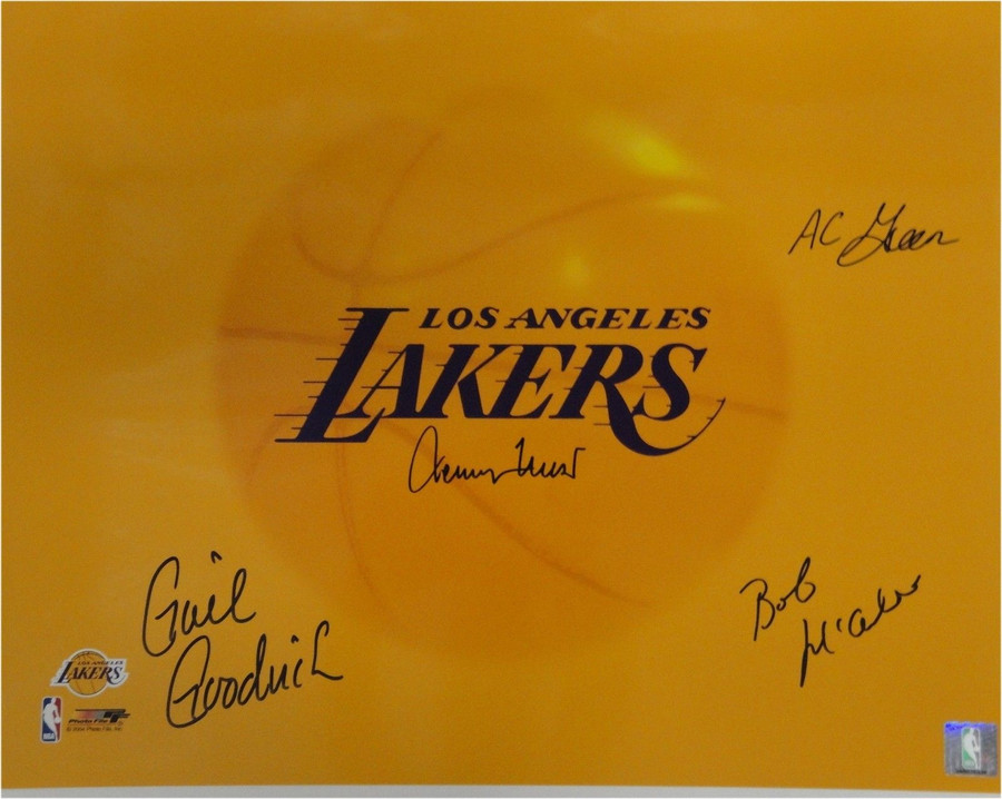Gail Goodrich Jerry West AC Green Bob Mcadoo 16x20 Hand Signed Lakers Photo
