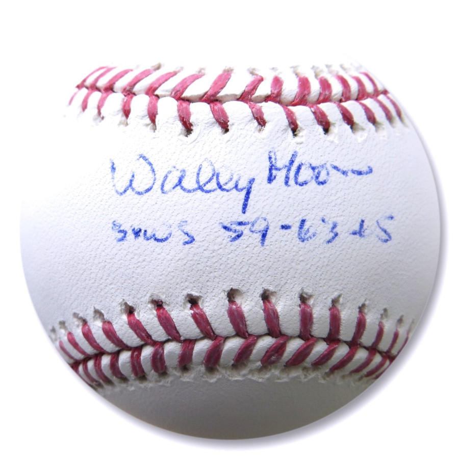 Wally Moon Signed Autographed MLB Baseball Dodgers 3X WS 59-63-65 COA A
