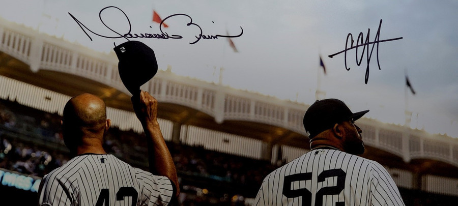 Mariano Rivera C.C Sabathia Hand Signed Autographed 12x8 Photo MLB Fanatics  Holo - Cardboard Legends