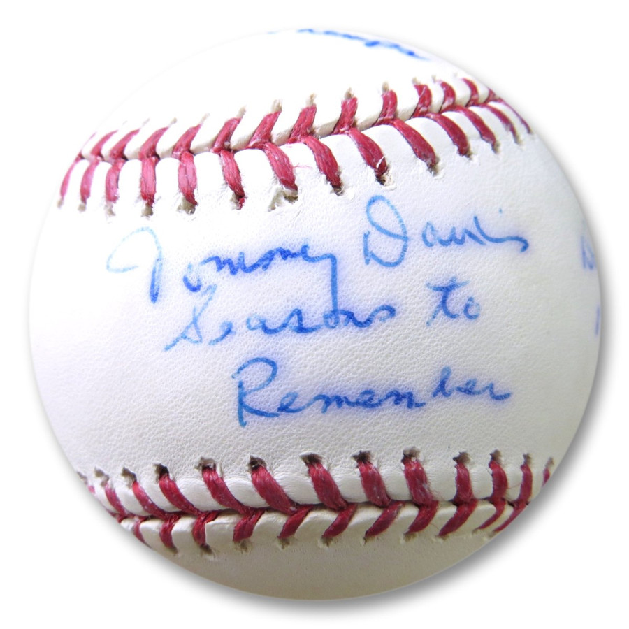 Tommy Davis Autographed MLB Baseball Dodgers "Seasons to Remember" PSA 5A82596