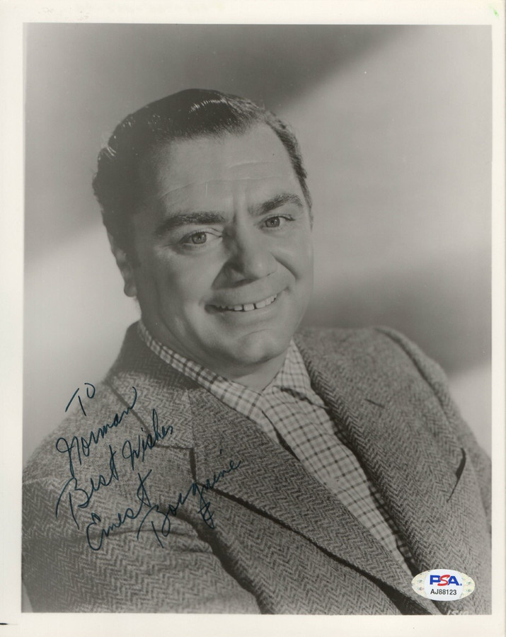 Ernest Borgnine Signed Autographed 8X10 Photo Legendary Actor PSA AJ88123