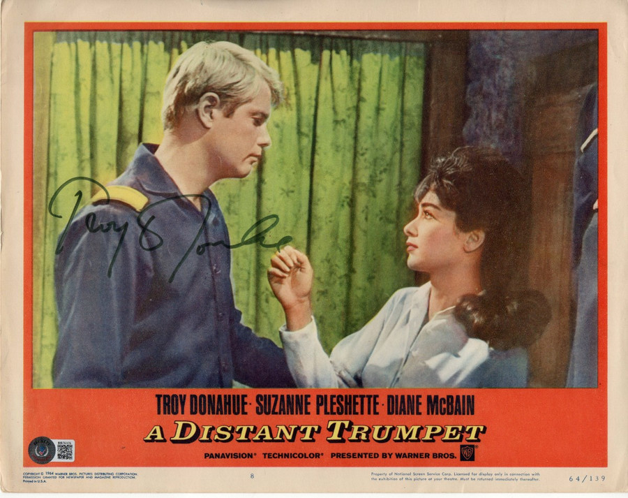 Troy Donahue Signed Autographed 11X14 Lobby Card A Distant Trumpet BAS BB76376