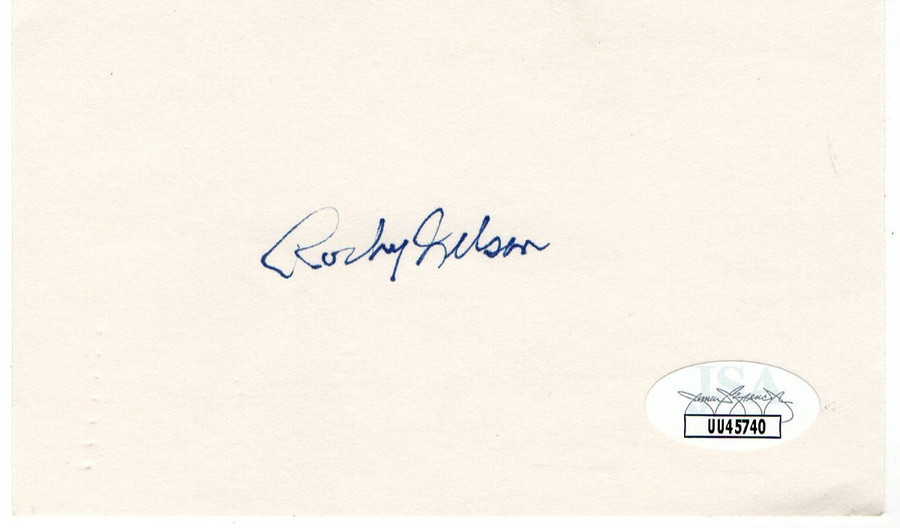 Rocky Nelson Signed Autographed Index Card Cardinals Dodgers JSA UU45740