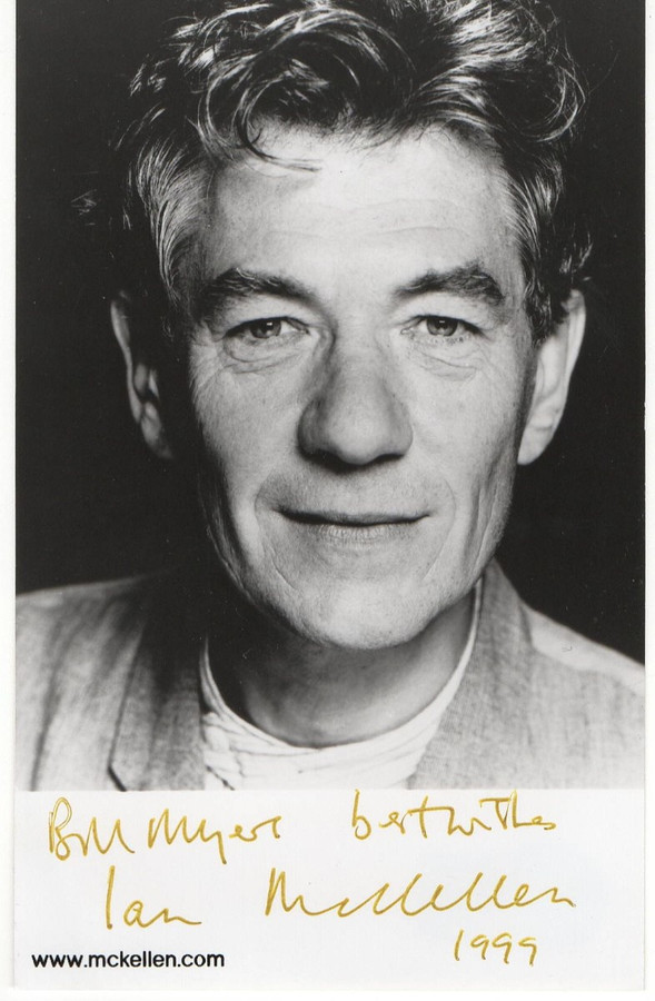 Ian McKellen Signed Autographed Small Photo Lord of the Rings BAS BB76444