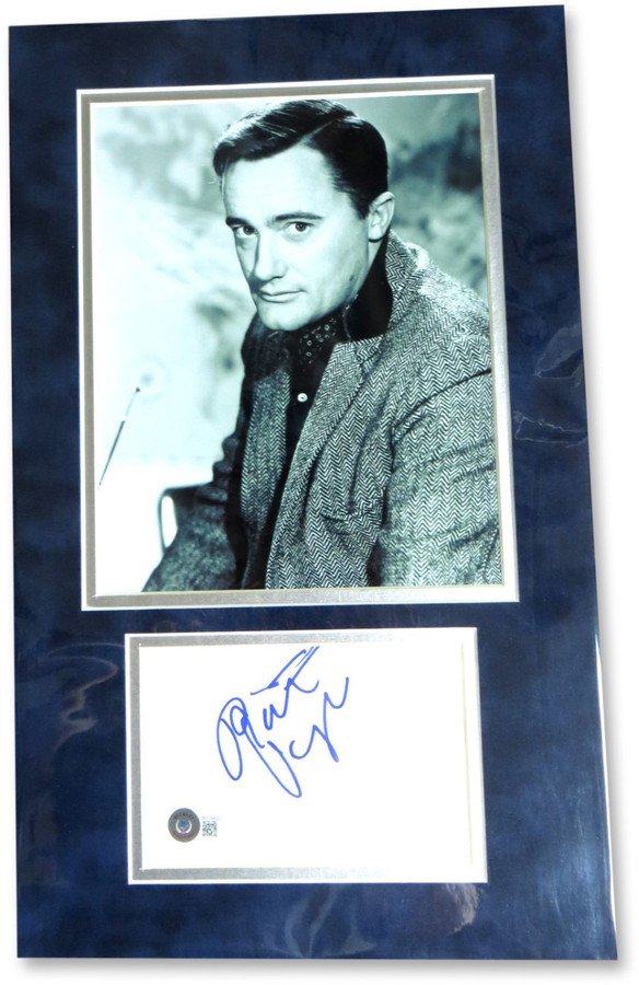 Robert Vaughn Signed Autograph 8X10 Photo Index Card Man from UNCLE BAS BD19830