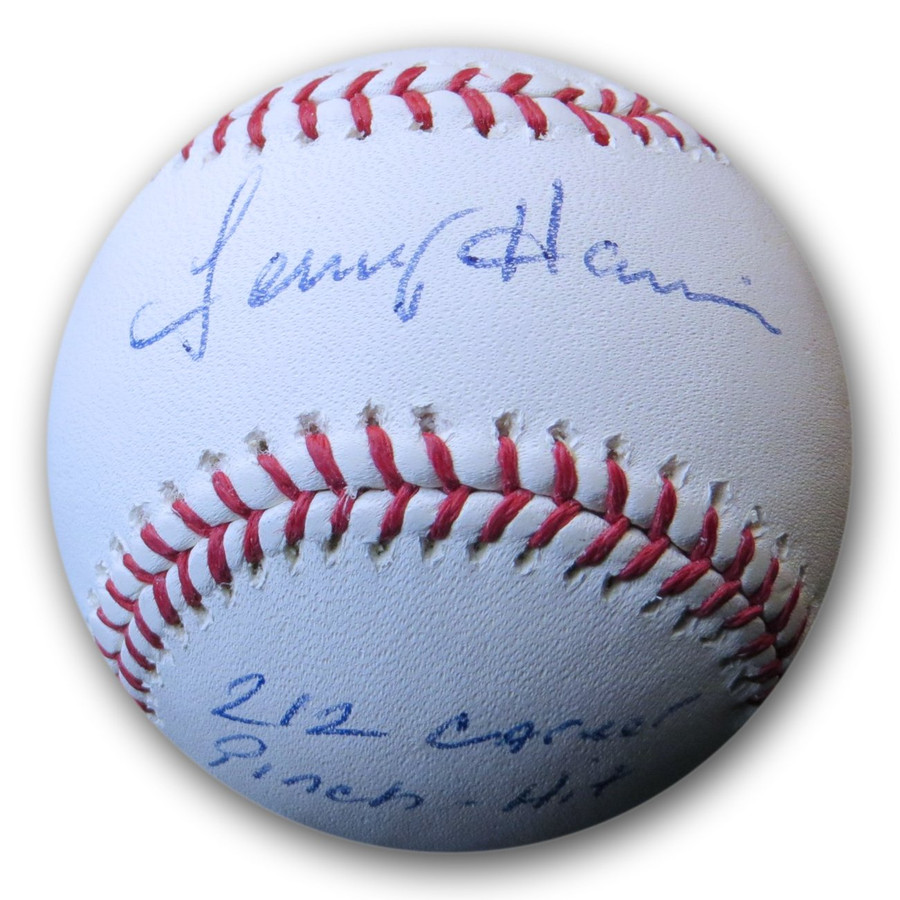 Lenny Harris Signed Autographed MLB Baseball 212 Career Pinch Hits COA